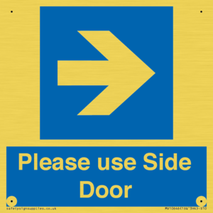 Please use Side Door (arrow Right) 